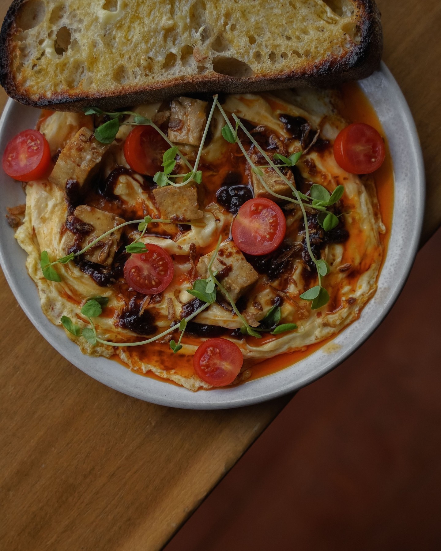 Chilli scramble with sourdough toast